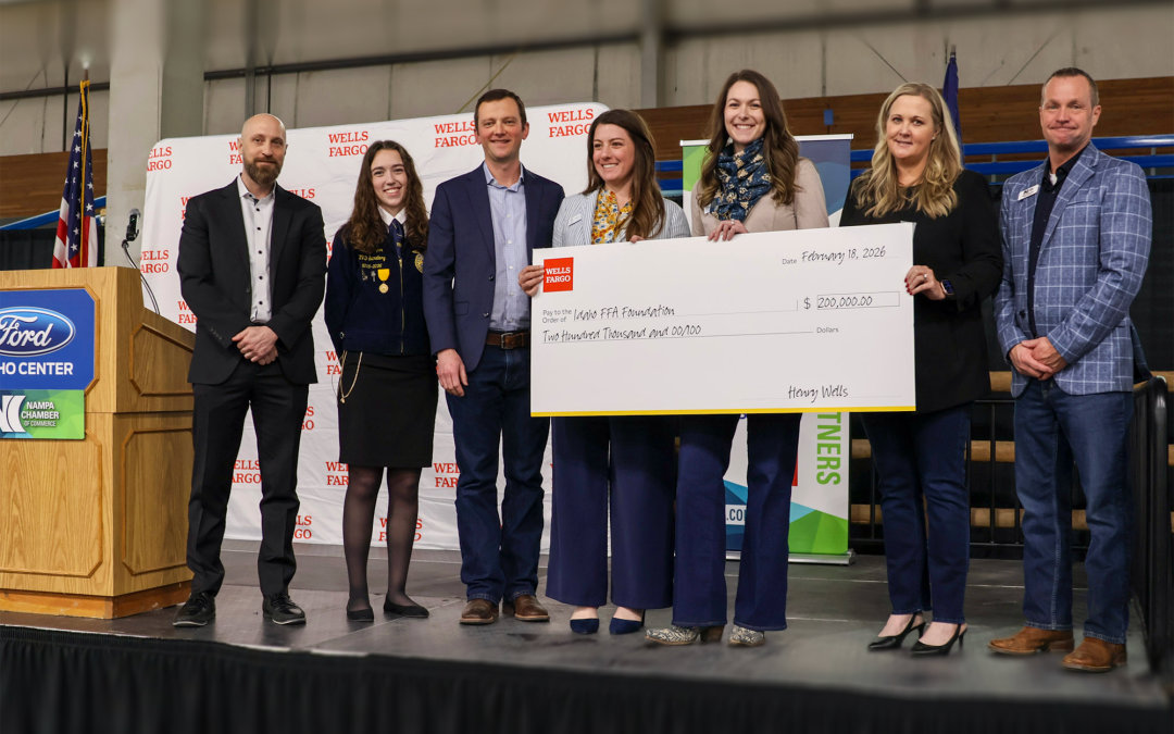 Idaho FFA Foundation receives $200,000 from Wells Fargo supporting grants for Idaho FFA members
